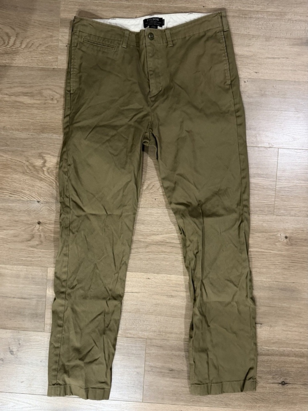 FILSON DRAFTSMAN CANVAS PANTS FADED OLIVE 35x32